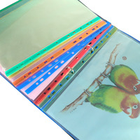 Carpeta de Archivo de Plástico A4 A5 al por Mayor con Pestaña Transparente y Páginas Interiores para Menús, Productos de Archivo y Almacenamiento
