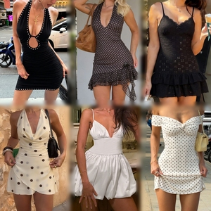 Summer Women's <b>Mixed</b> Dresses Wholesale Bulk Stock Lot - Floral Polka Dot Maxi Mini Midi Dress Bales for Boutique Resale - Product Image 6