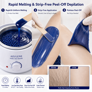 ODM Anpassbare Blaue Hartwachsperlen für Empfindliche Haut 25kg Großpackung Haarentfernungswachs <span class=keywords><strong>mit</strong></span> Natürlichen Pflanzenextrakten für Salons - Product Image 3