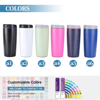 TY Rts Tasse de voyage isotherme en acier inoxydable sans BPA, gobelet à café 20oz, pour fêtes, avec affichage de la température, écologique