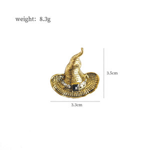 Broche <span class=keywords><strong>de</strong></span> Aleación <span class=keywords><strong>de</strong></span> Zinc con Diseño <span class=keywords><strong>de</strong></span> Sombrero <span class=keywords><strong>de</strong></span> Bruja Mágica <span class=keywords><strong>de</strong></span> Películas Europeas y Americanas, Accesorio <span class=keywords><strong>de</strong></span> Pin con Rama Electrochapada, Insignia - Product Image 5