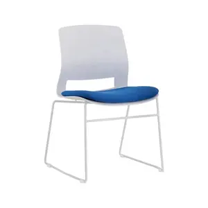 High Quality Bow Shape Stackable Plastic Meeting Furniture Visitor Office Leisure Dining Reception Ergonomic Training chair