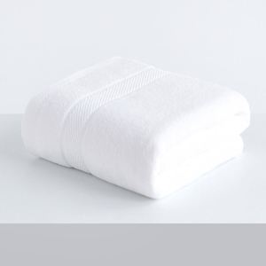 Ensemble de serviettes de bain en coton pur de luxe, écologiques, tissées, couleur unie, 70x140cm, 360g/pièce, en stock - Product Image 4
