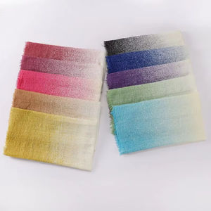 Hot Selling Malaysia Two-Color Gradient Shawl Headscarf Floral Viscose Elastic Ombre Hijab Voile Crinkle TR <b>Ethnic</b> <b>Bandanas</b> - Product Image 3