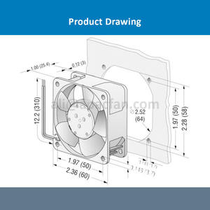 Ventilador Axial de Refrigeración para Gabinete Eléctrico, 614NGH 60x60x25mm 6025 24VDC 2.6W 110mA 5600RPM 43m3/h, con Rodamiento de Manguito, Módulo de Accionamiento - Product Image 4