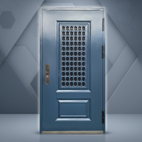 Porte d'entrée de haute qualité en alliage de zinc antivol, sur mesure, en acier, pour projet, porte de sécurité d'entrée principale