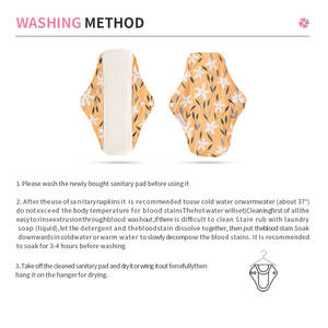 Factory Sale Bulk Order Wholesale Breathable Bamboo Charcoal <strong>Cloth</strong> Reusable Sanitary <strong>Pads</strong> Winged Night Use Super High Absorbency - Product Image 5