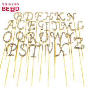 ขายส่งแฟชั่นตัวอักษรภาษาอังกฤษA-ZโลหะผสมคริสตัลR Hinestone<span class=keywords><strong>เค้ก</strong></span>Topperสําหรับงานแต่งงานวันเกิดขนมหวานตกแต่งเค้ก - Product Image 5