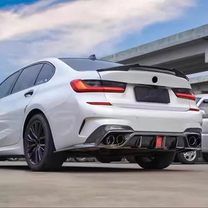 CMST Style Carbon Fiber/ABS Glänzend Schwarzer Heckdiffusor mit LED-Leuchten für BMW 3er G20 <span class=keywords><strong>M</strong></span> Performance Edition 330i 340i 2020-2024 - Product Image 6