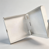 Boîte à pizza jetable en carton blanc pliable et robuste SP3245, prête pour l'impression de marque, pour la restauration rapide