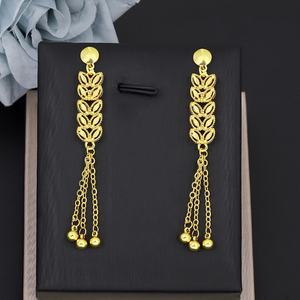 JXX 24K <b>Gold</b> Plated Brass Jewelry <b>Set</b> for Women <b>Earring</b> Necklace for Weddings Parties Engagements - Product Image 4