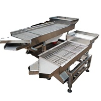 Tamis vibrant linéaire en acier inoxydable pour l'industrie agroalimentaire, diamètre 1200 mm, capacité 40 kg, pour résine/compost, avec double moteur