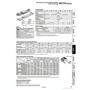SMC Pneumatics-Cilindro sin vástago, articulado mecánicamente, categoría de producto, sin vástago, de 2017 - Product Image 1