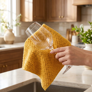 Serviette de nettoyage en microfibre avec logo personnalisé, super absorbante, séchage rapide, chiffon à vaisselle sans peluches, chiffon de <span class=keywords><strong>cuisine</strong></span> pour la vaisselle domestique - Product Image 3