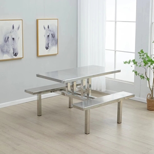 โต๊ะอาหารร่วมสมัยทำจากสแตนเลสหนาพับได้ประหยัดพื้นที่ - Product Image 4