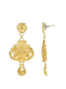 Compre un Conjunto de Accesorios de Moda de Diseño Chapados en Oro para Collar con Pendientes Florales, Elegantes para Fiestas - Product Image 5