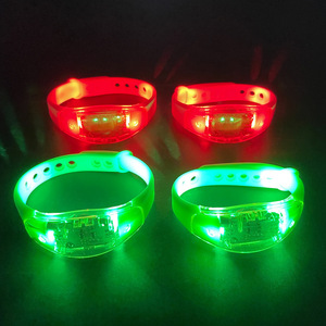Adjustable Silicone Band Voice Control LED Luminous Bracelet Festival Music Party Gift Wristband Promotional Item