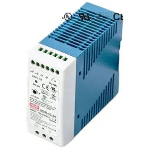 MDR-40 系列 40W 5 V/12 V/24 V/48 V DIN 导轨 PSU AC- DC SMPS MEAN WELL 开关电源