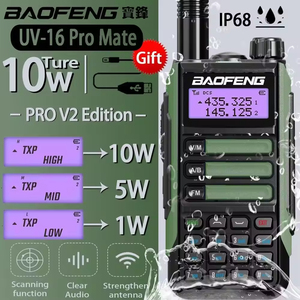 Walkie-talkie <span class=keywords><strong>Baofeng</strong></span> UV-16 Pro 2025, Resistente al Agua IP68, Potente Radio CB de Doble Banda con Alcance de 50KM - Product Image 1