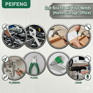 Juego de Herramientas para el Hogar de 96 Piezas, Llaves de Trinquete Combinadas, Vasos de 1/2 Pulgada, Acero al Carbono, Estuche Rígido - Product Image 3