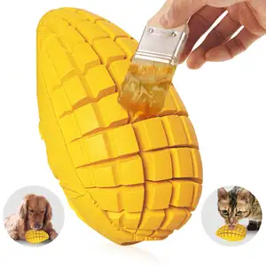 Высококачественная прочная Нетоксичная забавная жевательная игрушка для собак из манго, резиновая игрушка для собак