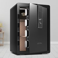 Coffre-fort numérique automatique de sécurité pour la maison et le bureau, ignifuge, de luxe, en acier massif, avec lecteur d'empreintes digitales