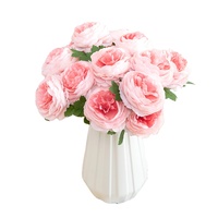 Kepala Tunggal Bunga Lotus Embun Buatan Ruang Tamu Rangkaian Bunga Mawar Barat Dekorasi Pernikahan Bunga Peony