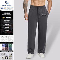 Pantalon pour homme en mélange modal doux, coupe droite et large, écologique, taille élastique avec cordon de serrage et deux poches latérales, pour usage quotidien