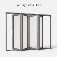 Profil de cadre de porte en aluminium, porte pliante en verre extérieure, étanche, insonorisée, à économie d'énergie, design moderne, portes pliantes