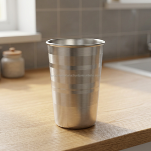 Venta al por Mayor de Vasos Modernos de Acero Inoxidable de Alta Calidad con Acabado Cromado Espejo Plateado, Ecológicos, Aptos para Contacto con Alimentos, para Cerveza y Vino - Product Image 3