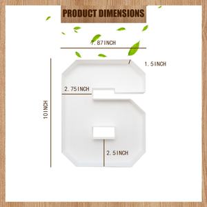 ถาดใส่ของว่างรูปทรงตัวเลขแบบใช้ซ้ำได้ ล้างทำความสะอาดได้ ทำจากพลาสติกที่ใช้พืชเป็นวัตถุดิบ เหมาะสำหรับวันเกิด - Product Image 6