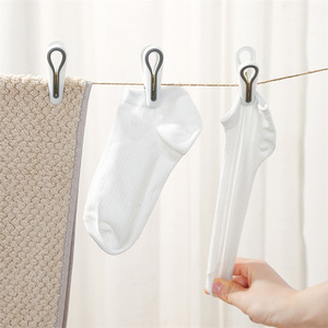 24/36 Stück Wäscheklammern mit Aufbewahrungskorb, Haushalts- und Lebensmittelklammern, Socken- und Unterwäschehalter, Plastik-Wäscheklammern zum Aufhängen - Product Image 3