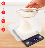 Balance de cuisine multifonction en acier inoxydable 5Kg 11Lb pour l'alimentation, la nutrition, le pesage électronique numérique
