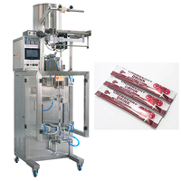 Machine de remplissage automatique verticale pour petites entreprises, VFFS, rouleaux de gelée, bâtonnets, pâte, sachets, liquides, emballages d'huile avec imprimante de date