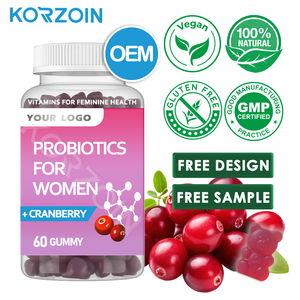 Oem cao cấp nữ tính nhãn trắng không có đường Cranberry sợi và Probiotic Gummies cho phụ nữ âm đạo cân bằng bổ sung - Product Image 1