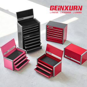 กล่องเครื่องมือโลหะขนาดเล็ก GEINXURN สีสันสดใส กล่องเครื่องมือตั้งโต๊ะแบบสองลิ้นชัก กันน้ำ เคลือบด้วยผงเคลือบสี รองรับ OEM สำหรับสำนักงาน รับประกัน 3 ปี - Product Image 6