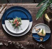Service de vaisselle LovingHome pour dîner, décoration de la maison, design unique, style vintage, assiettes à dîner émaillées en porcelaine