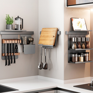 Organizador de Almacenamiento de Pared Directo de Fábrica Goldmine, Soporte para Cuchillos de Cocina, Cucharas y Utensilios con Toallero - Product Image 2