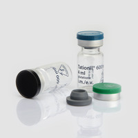 Emballage stérile de flacons en verre transparent pharmaceutique sans liquide de 2ml 5ml 7ml 10ml pour gicler avec bouchon en caoutchouc