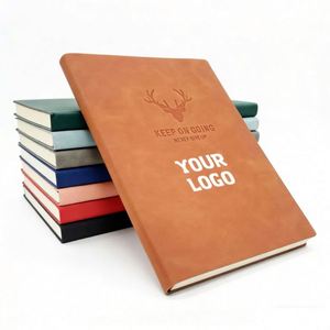 Customized Logo Luxury Pu Leather Hardcover Journal <b>A5</b> Eco-Friendly Silk Screen Printed Pastel 2026 Planner - Product Image 1