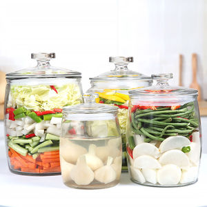 Eco-Friendly Large 1 Gallon Glass <strong>Container</strong> Wide Mouth 7.5 L 10L <strong>Big</strong> Rice Dry Food Storage Glass Jar With Airtight Lid
