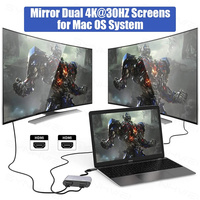 Hub USB Type C vers double moniteur Station d'accueil pour ordinateur portable 2 Hdtv PD USB MST Adaptateur pour ordinateur portable Samsung