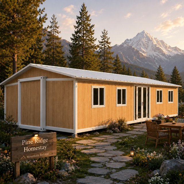 40ft Luxury Container Home with Modern Interior Design Prefab Modular Villa for Beach Resort Development