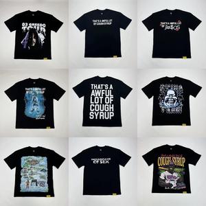 T-shirt Oversize da Uomo ALOCS in Cotone Pesante di Alta Qualità con Stampa 'THAT'S AWFUL LOT OF COUGH SYRUP' - Streetwear Designer - Product Image 4