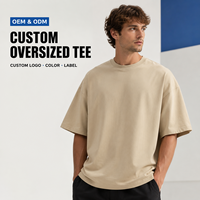 T-shirt en coton épais 300 g/m² OEM, lavé, grande taille, doux, à manches courtes, respirant, confortable, décontracté, coupe oversize pour l'été