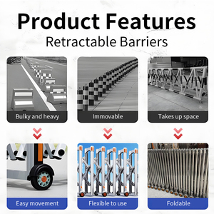 حواجز مرورية مؤقتة قابلة للطي من القماش، حواجز مرورية مخصصة لمشهد انتظار السيارات في المترو والمطار والمركز التجاري - Product Image 4