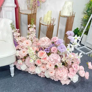 Arco de flores artificial para decoração de casamento, arco floral de promessa, cenário de flores de casamento