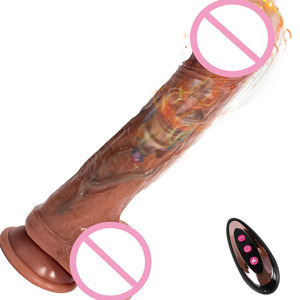 Consolador de 10 frecuencias, consolador de calefacción femenino, Control remoto inalámbrico, <span class=keywords><strong>6</strong></span> vibraciones telescópicas, consolador femenino, masturbación, juguete sexual divertido - Product Image 1
