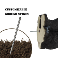 Tir à l'arc 3D Animal chasse cible PU mousse ours avec noyau remplaçable piquets au sol pour tir en plein air pratique cible leurre