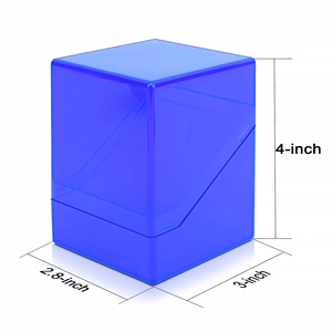 Y Y Clear Plastic Trading Card Deck Case Custom Size 50mm Thick Storage Box for Sports and Collectible Cards - Product Image 1